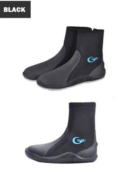 5mm Neoprene Diving Boots Wading Shoes Anti Slip Wear Resistant Snorkeling Socks Winter Water Sports Cold Proof Keep Warm