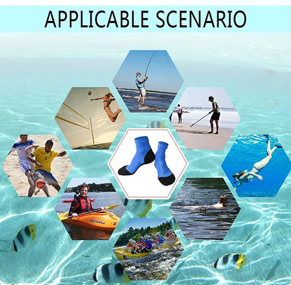Neoprene Fin Socks for Sand Beach Volleyball Soccer Thin Polyester Uppers 1.5mm Neoprene Soles Sun Protection Water Shoes