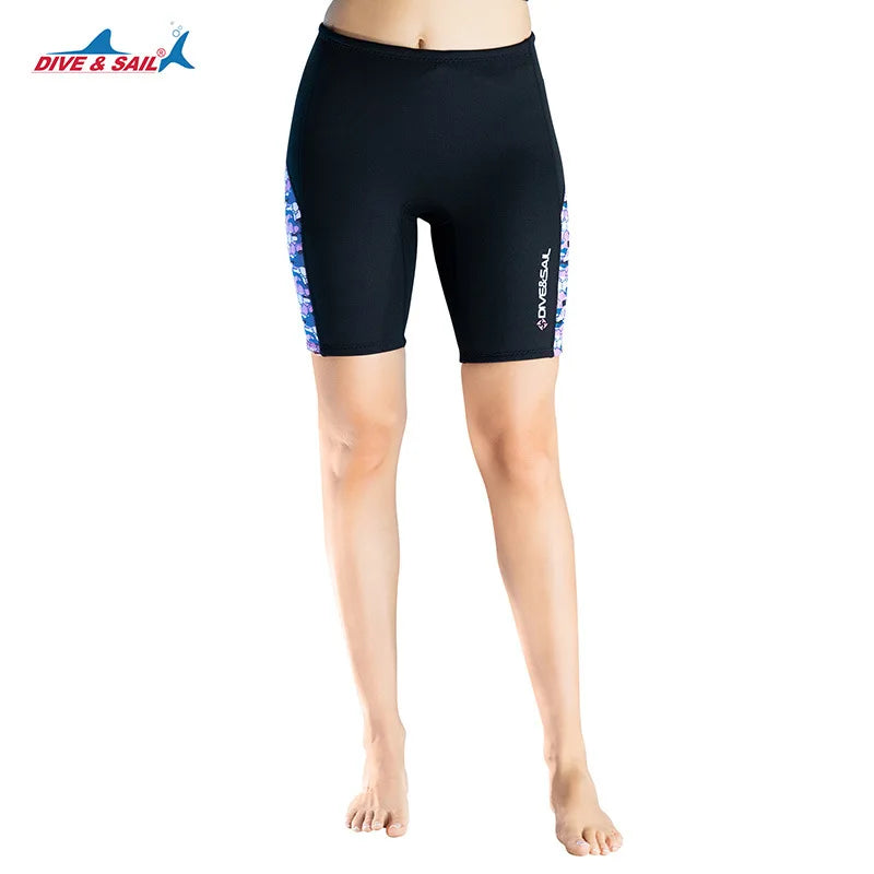 Men Women's 2MM Neoprene Vest Top Short Pants Two Pieces Set Split Wetsuit Female Surfing Swimming Snorkeling Suit Swimwear