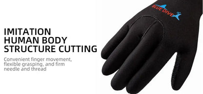 3mm Neoprene Diving Gloves Winter Swimming Scratch Resistant Warm Anti Slip Wear-resistant Professional Surfing Fishing Gloves