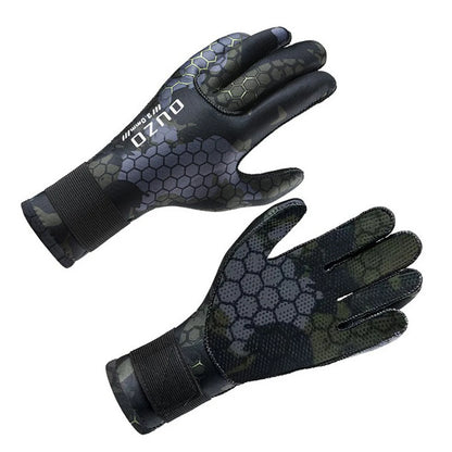 Men Women's 3Mm Neoprene Warm Wear-resistant Snorkeling Diving Gloves Non-slip Fishing Catching Fish Winter Swimming Gloves