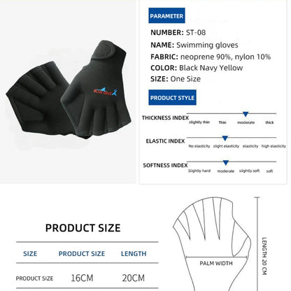 Adults Children's Neoprene Swimming Gloves Fingerless Paddling Duck Paw Snorkeling Winter Swimming Training Classes Gloves