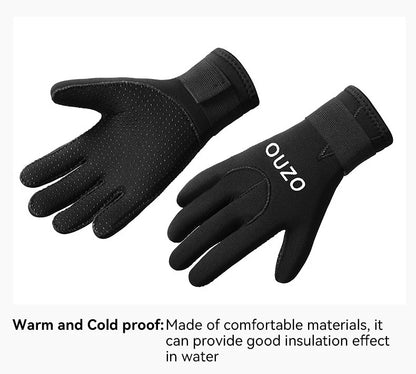 Men Women's 3Mm Neoprene Warm Wear-resistant Snorkeling Diving Gloves Non-slip Fishing Catching Fish Winter Swimming Gloves
