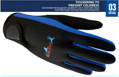 Men Women's Surfing Gloves Thin 1.5mm Neoprene Wear-resistant Swimming Snorkeling Drifting Paddle Water Sports Wetsuit Gloves