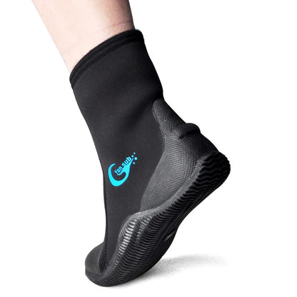 5mm Neoprene Diving Boots Wading Shoes Anti Slip Wear Resistant Snorkeling Socks Winter Water Sports Cold Proof Keep Warm