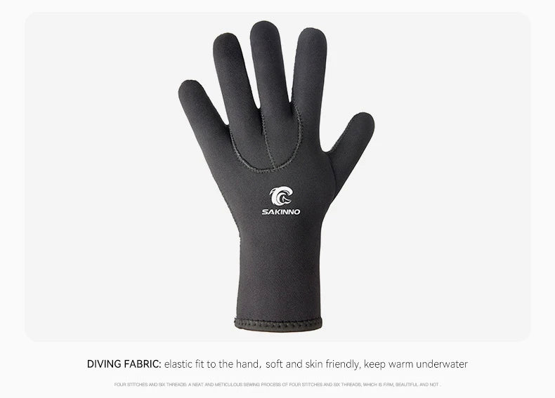 3MM Neoprene Wetsuit Gloves Hand Protectors Winter Swimming Anti-slip Cold-proof Stab-proof Fishing Snorkeling Diving Equipment