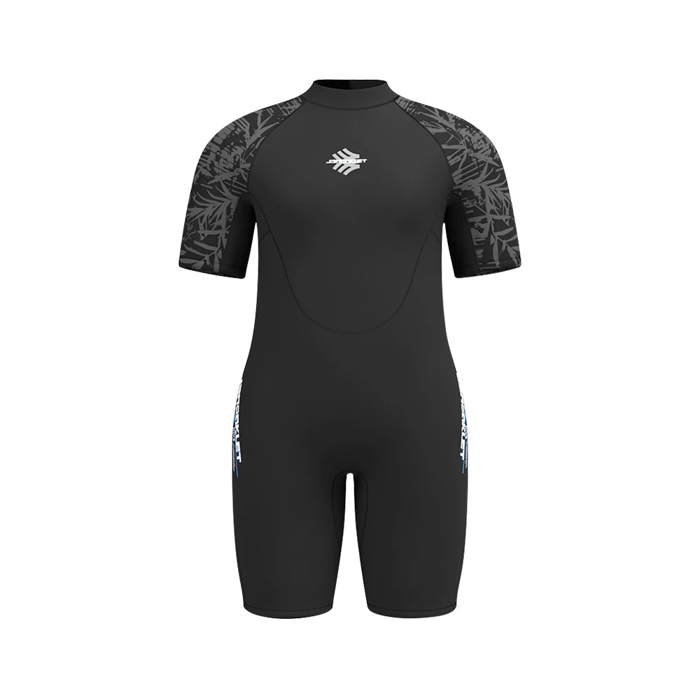 Men's 3mm Neoprene Plus Size Shorty Wetsuit Warm Thermal Short Sleeves Back Zipper Surfing Swimming Drifting Snorkeling Suit