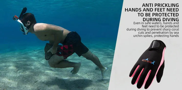 Men Women's Surfing Gloves Thin 1.5mm Neoprene Wear-resistant Swimming Snorkeling Drifting Paddle Water Sports Wetsuit Gloves