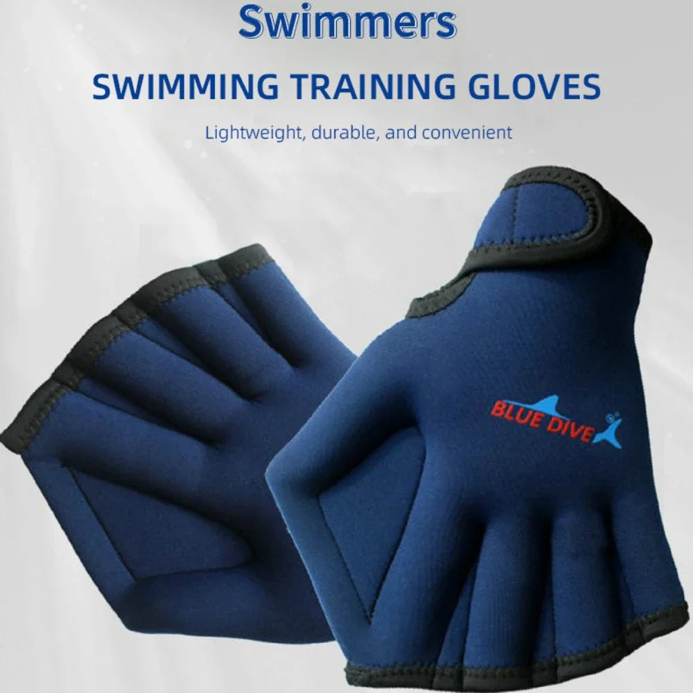 Adults Children's Neoprene Swimming Gloves Fingerless Paddling Duck Paw Snorkeling Winter Swimming Training Classes Gloves