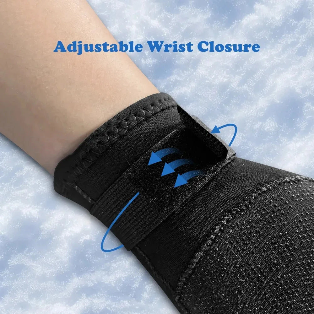 Men Women's 3MM Neoprene Wetsuit Gloves Thermal Material Lined Interior Water Sports Paddle Boating Swimming Diving Warm Gloves
