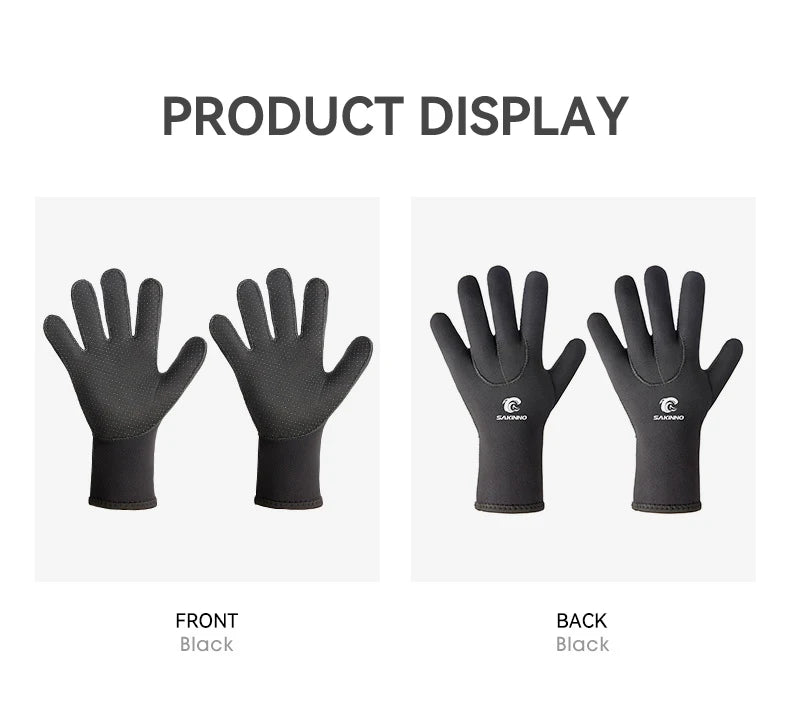 3MM Neoprene Wetsuit Gloves Hand Protectors Winter Swimming Anti-slip Cold-proof Stab-proof Fishing Snorkeling Diving Equipment