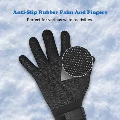 Men Women's 3MM Neoprene Wetsuit Gloves Thermal Material Lined Interior Water Sports Paddle Boating Swimming Diving Warm Gloves