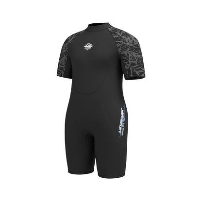 Men's 3mm Neoprene Plus Size Shorty Wetsuit Warm Thermal Short Sleeves Back Zipper Surfing Swimming Drifting Snorkeling Suit
