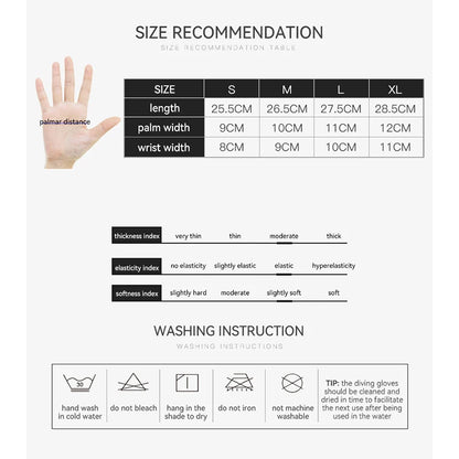 3MM Neoprene Wetsuit Gloves Hand Protectors Winter Swimming Anti-slip Cold-proof Stab-proof Fishing Snorkeling Diving Equipment
