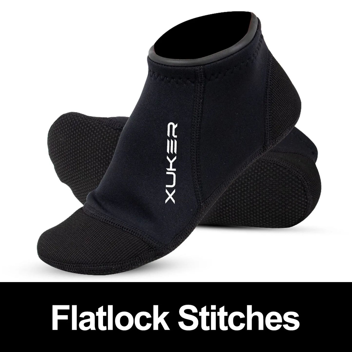 3mm Neoprene Socks Beach Volleyball Diving Swimming Surfing Snorkeling Kayaking Rafting Water Booties, Flatlock Stitches,Low Cut