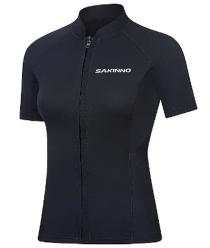 Men's Women's 2mm Neoprene Couple Split Shorty Wetsuit Warm Swimming Snorkeling Surfing Diving Suits Short Sleeves Swimsuits