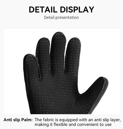 Men Women's 3Mm Neoprene Warm Wear-resistant Snorkeling Diving Gloves Non-slip Fishing Catching Fish Winter Swimming Gloves