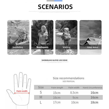Men Women's Surfing Gloves Thin 1.5mm Neoprene Wear-resistant Swimming Snorkeling Drifting Paddle Water Sports Wetsuit Gloves